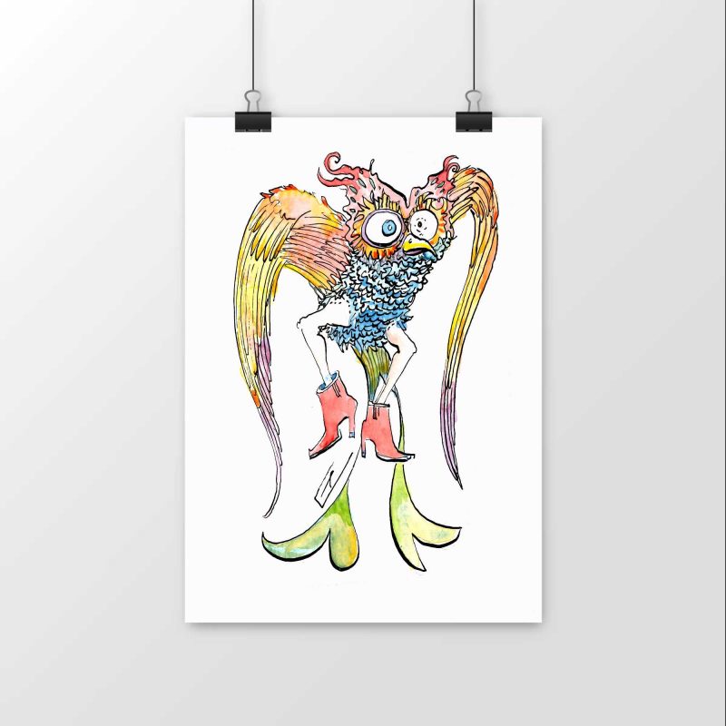 Luster Paper Poster - Fashion Owl