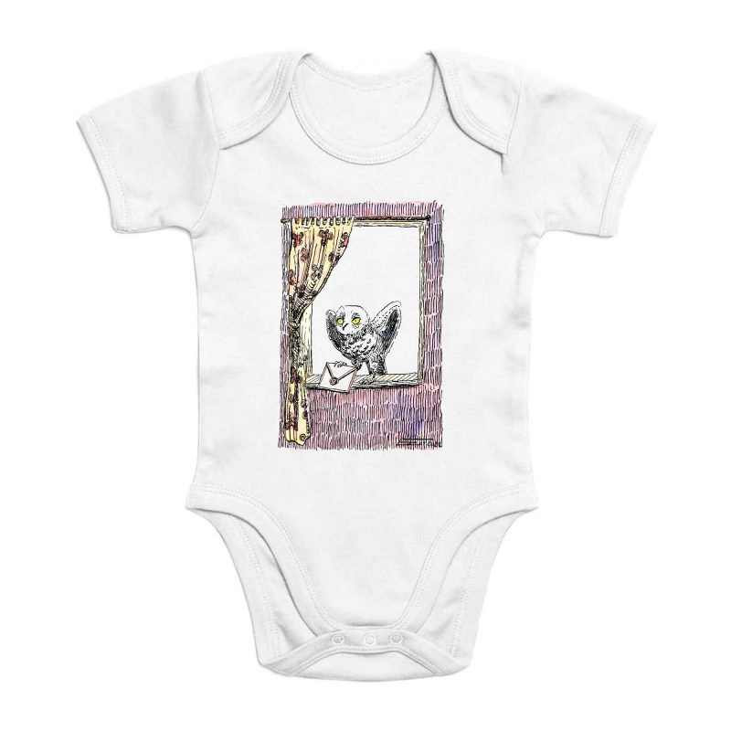 Organic Baby Bodysuit - Tiny Owl 22