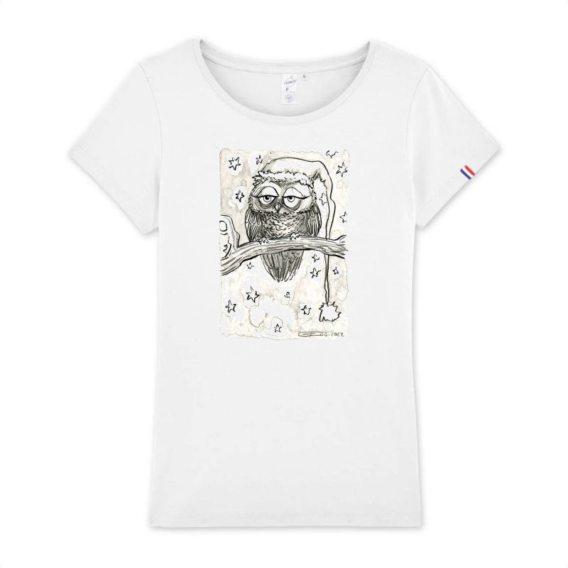 Organic Cotton T-Shirt Slim Fit - Made in France - Sleepy Owl