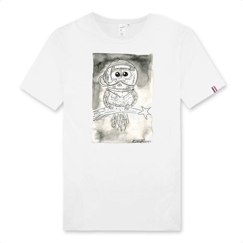 Unisex Organic Cotton T-shirt - Made in France - Astro Owl