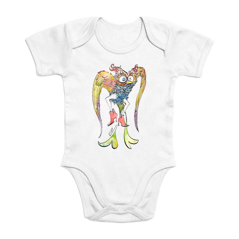 Organic Baby Bodysuit - Fashionista Owl