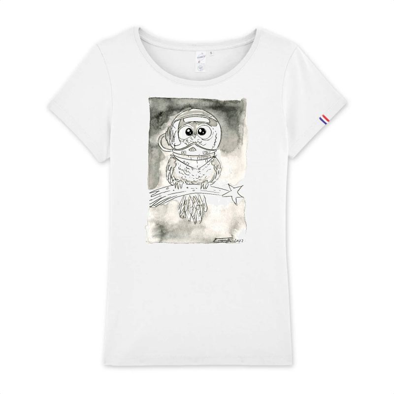 Organic Cotton T-Shirt Slim Fit - Made in France - Astro Owl